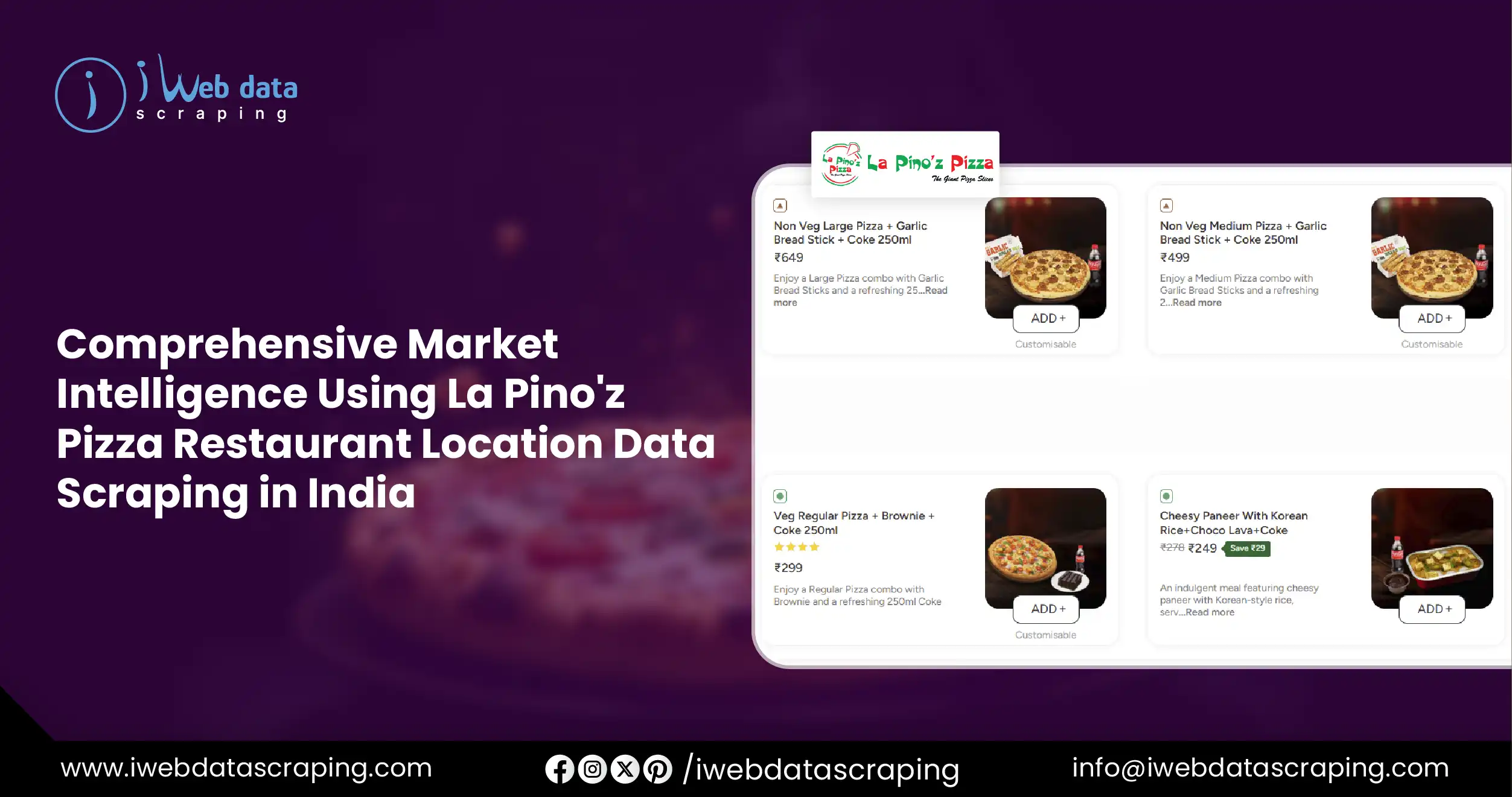 La Pino'z Pizza Restaurant Location Data Scraping in India